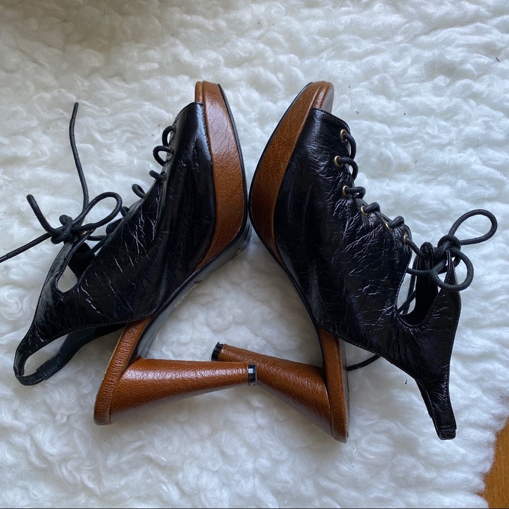 Jeffrey Campbell Lace Up Heeled Sandals Slingback